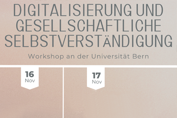 Workshop 'Digitalisierung und gesellschaftliche Selbstverständigung'